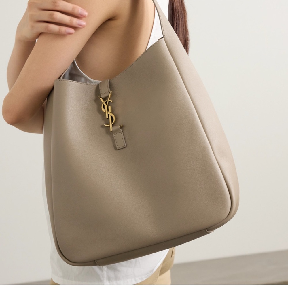 Yves Saint Laurent Taupe Leather Shoulder Bag